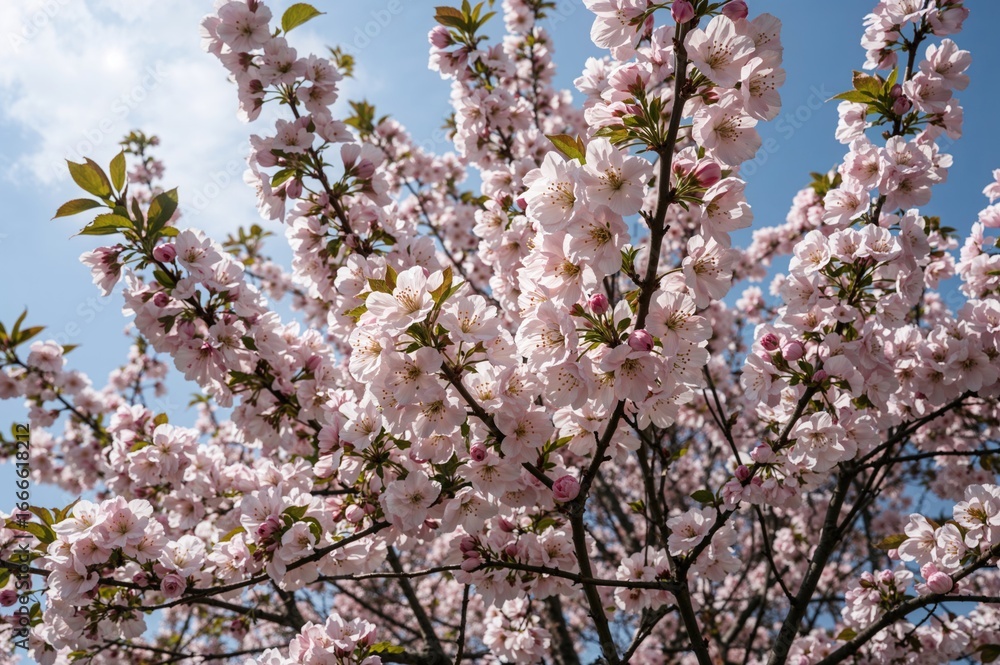 Gorgeous pink blossoms blooming in springtime Gorgeous pink blossoms blooming in springtime