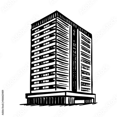 A sketchy style illustration depicting stock exchange
