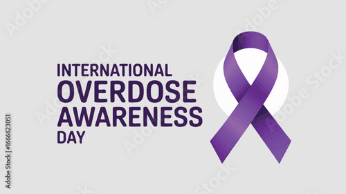 International Overdose Awareness Day Purple Ribbon Support Awareness