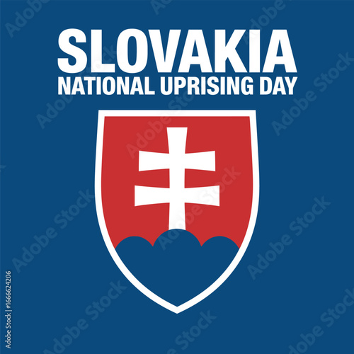 Slovakia National Uprising Day Flag Shield Celebration