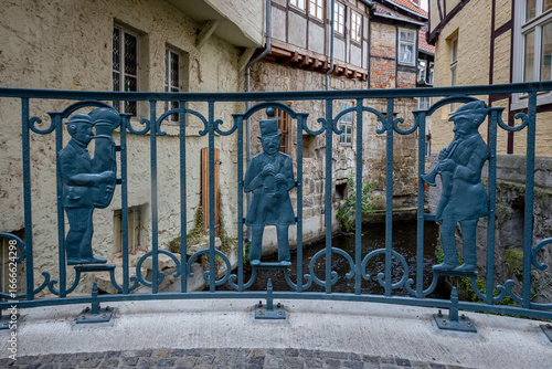 Bridge in Quedlinburg, a German town located north of the Harz mountains in the Harz district. The town's historic center is a World Heritage Site.
