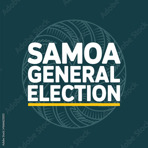 Samoa General Election Graphic with Polynesian Motif