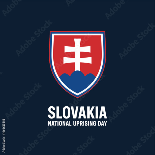 Slovakia National Uprising Day Flag Shield Celebration