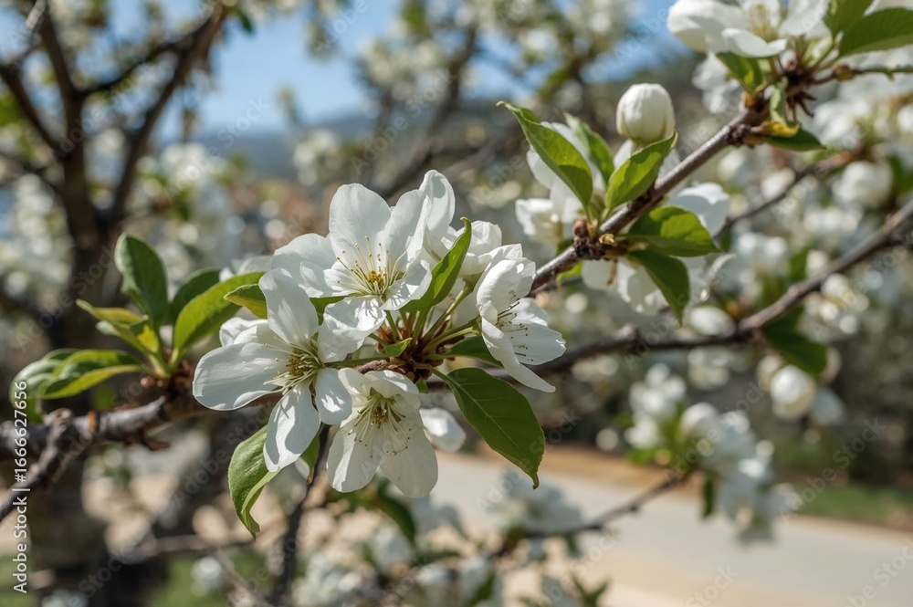 Obraz premium Flowering bottle tree in full bloom