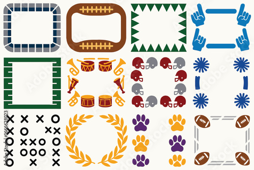 College Football Season Frame Collection Game Day Design