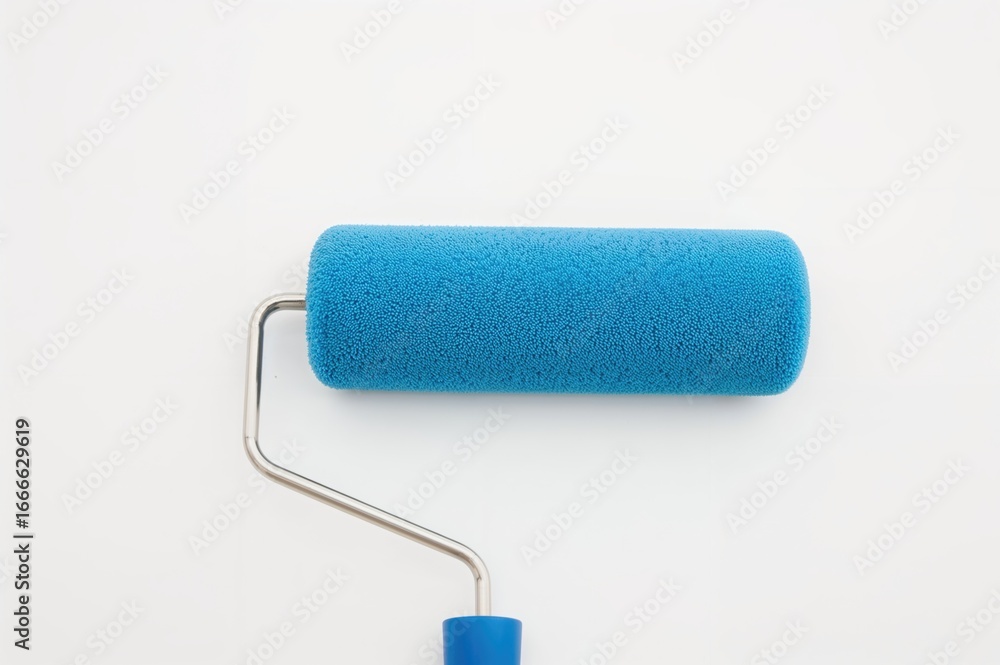 Obraz premium Vibrant paint roller set against a plain white backdrop