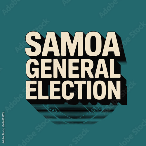 Samoa General Election Graphic with Polynesian Motif