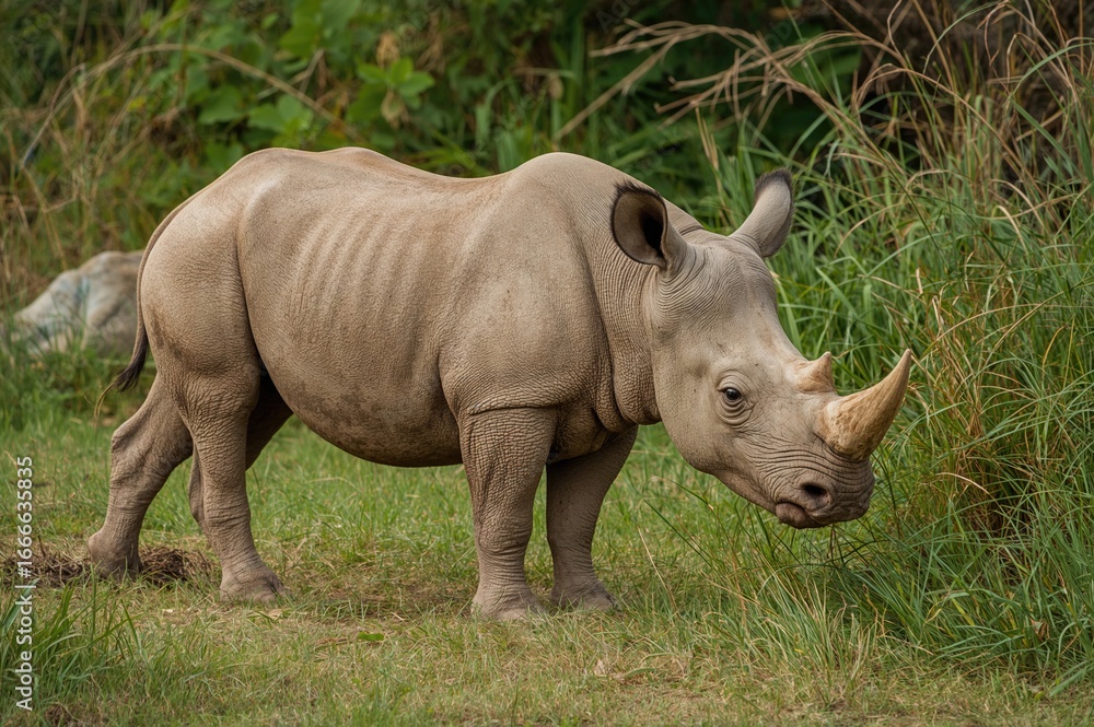 Naklejka premium White Rhinoceros