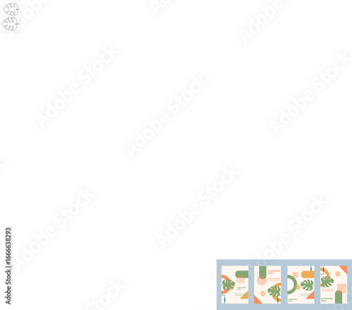 Collection of minimal abstract covers. Colorful and geometric vector backgrounds.
