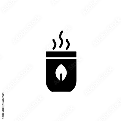 Relaxing aroma therapy candle emitting calming scent for meditation and mindfulness practice
