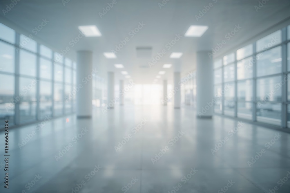 Fototapeta premium Faint corridor with structural backdrop