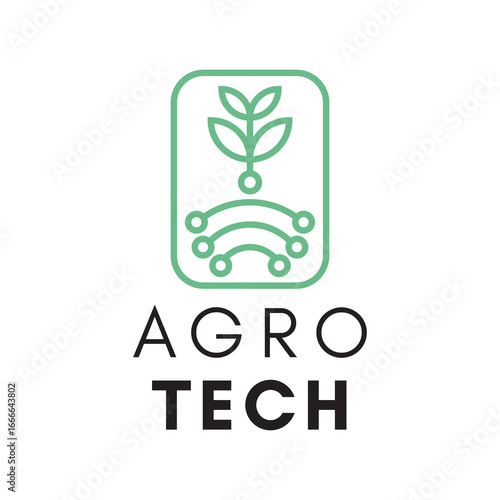 Innovative Farming Logo Concept with Leaf Shape