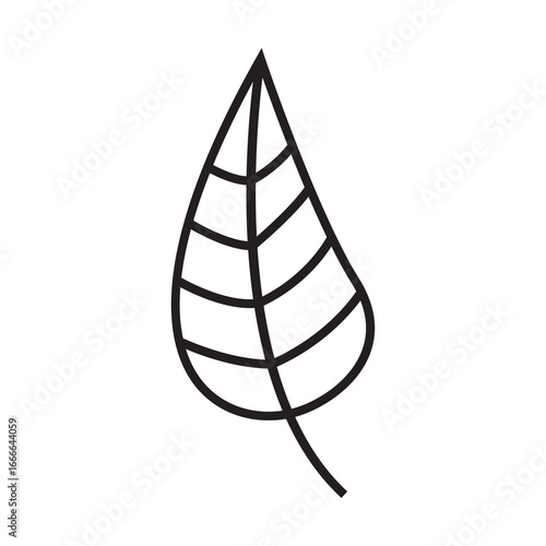 Organic Plant Icon for Botanical Concepts