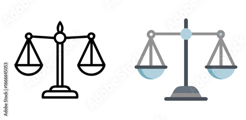 Balance Scale Icon for Justice, Law, Fairness, Legal, and Court Systems