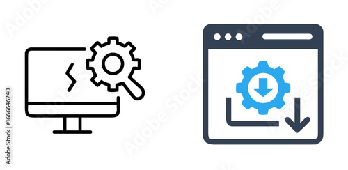 Software Install Icon for Technology, Application Setup, Digital Tools and System Deployment