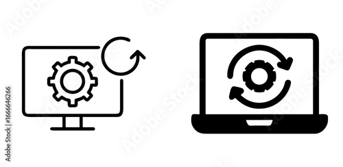 Software Update Icon for Technology, System Upgrade, Apps and Digital Maintenance