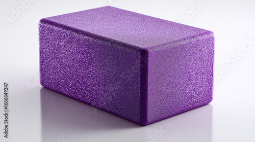 Yoga on white background foam block.

