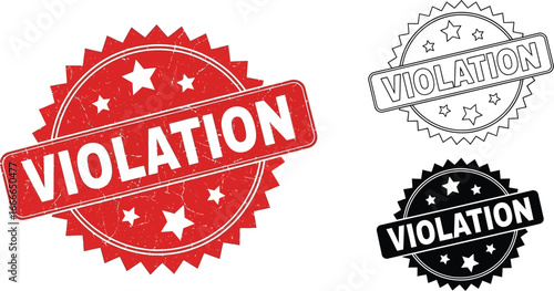 Download violation stamp vector illustration design concept art