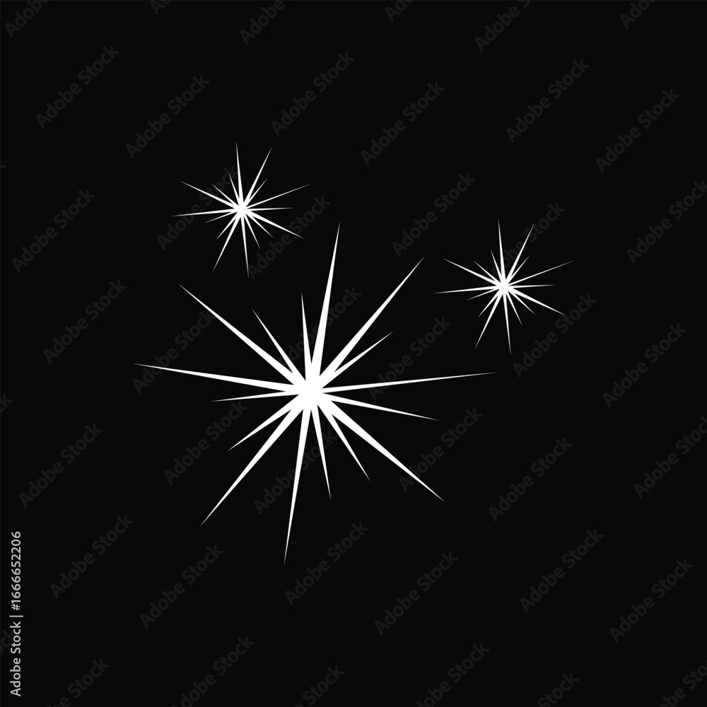 Fototapeta premium sparkle icon on black background