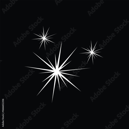 sparkle icon on black background