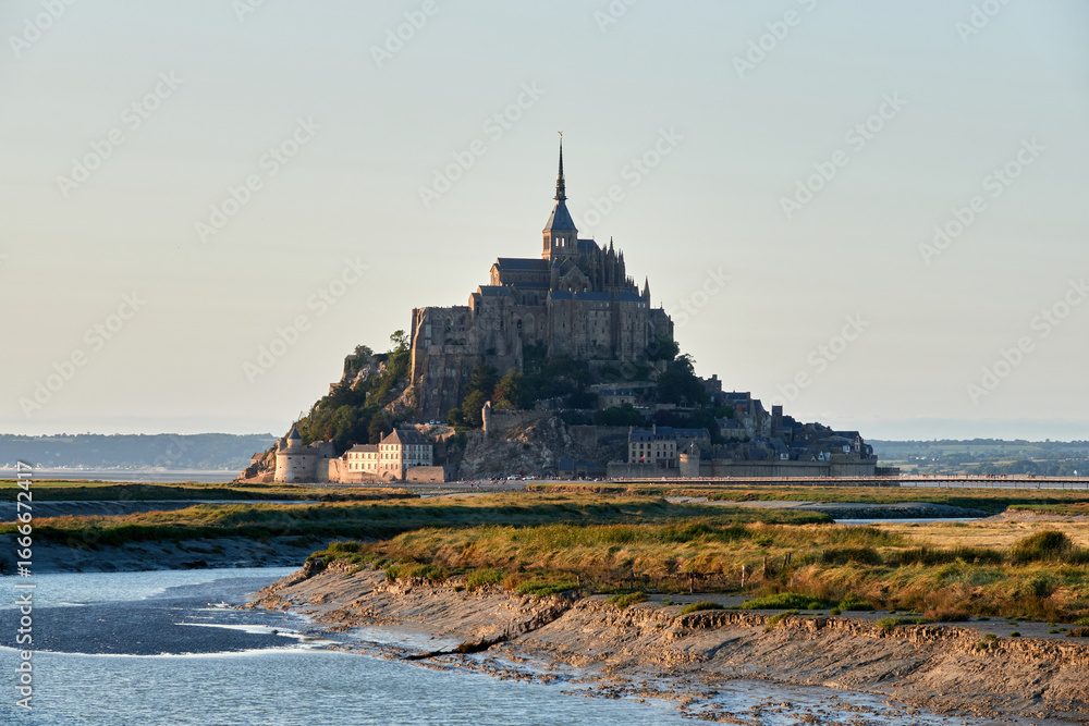 Obraz premium Iconic Mont Saint Michel Island Abbey Normandy France
