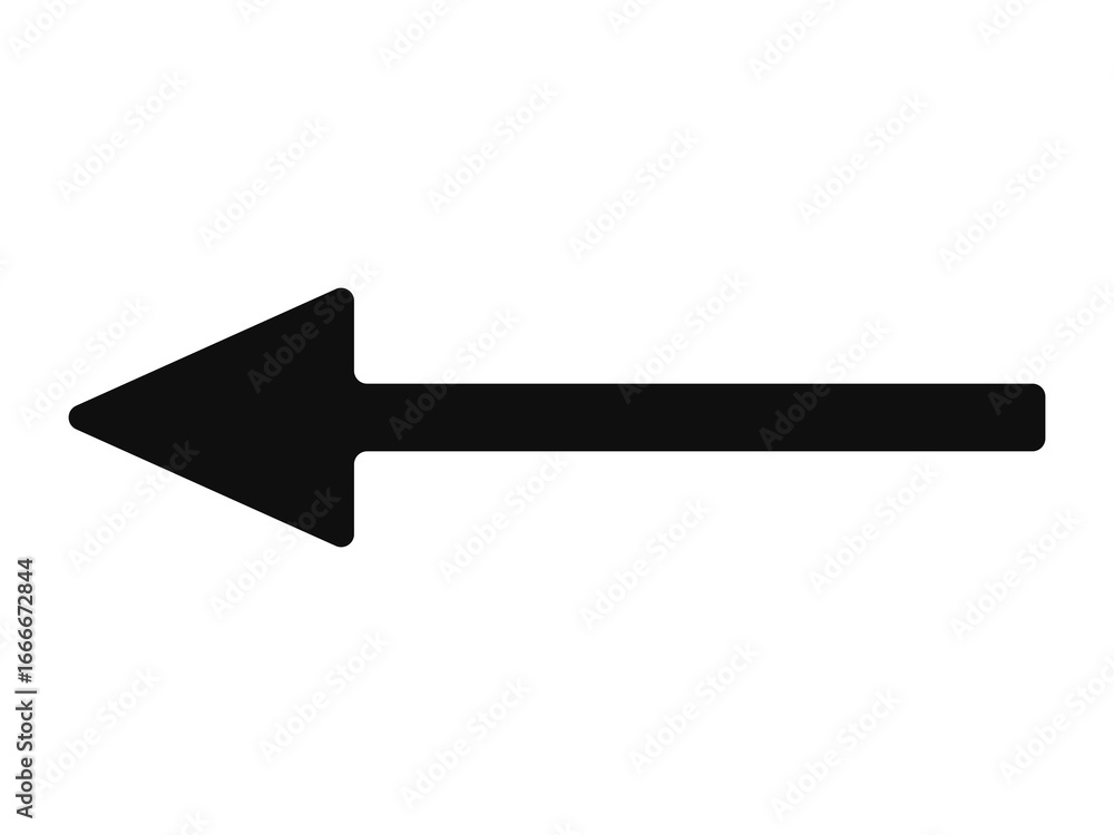 The black arrow single icon is rounded, arrow points to the left. The black arrow single icon is rounded, arrow points to the left.