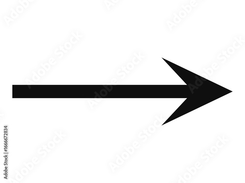 Isolated black arrow icon, arrow points to the left.