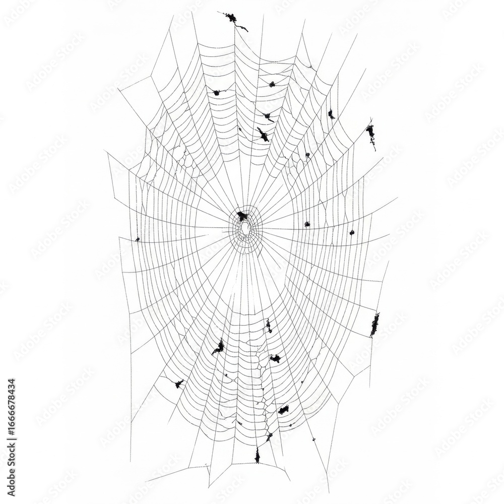 Fototapeta premium Intricate abstract doodle art composition isolated on white background