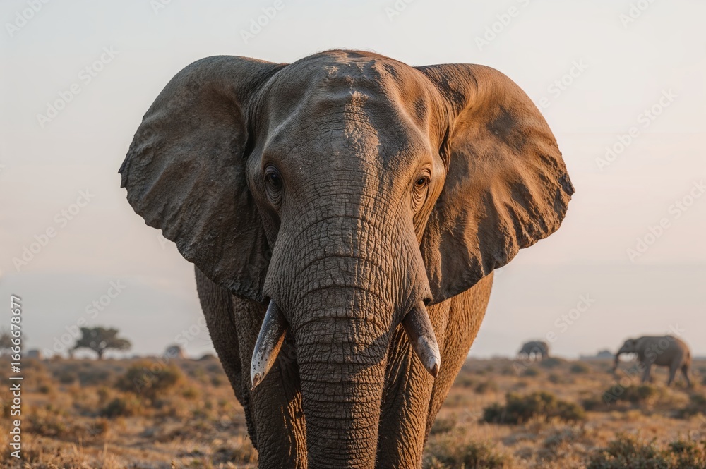 Fototapeta premium Adorable Elephant with a Majestic Appearance