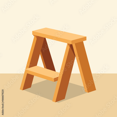 Step up your home improvement projects with this versatile and sturdy wooden step stool, perfect for any task