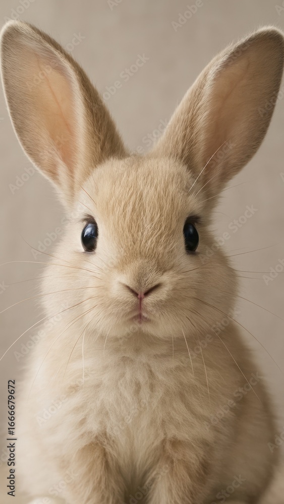 Obraz premium Adorable fluffy rabbit portrait