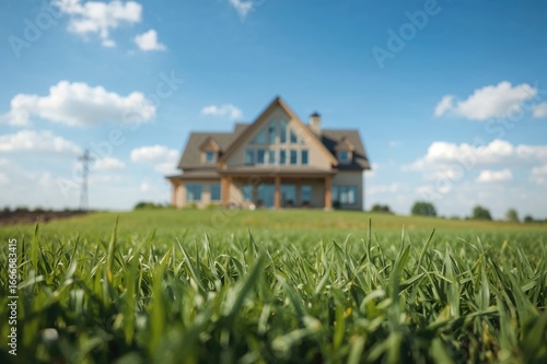 Wallpaper Mural Residential construction with earthy blurred backdrop Torontodigital.ca