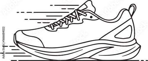 Running shoe isolated on white background