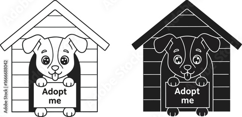 Adopt a dog adoption puppy pet rescue shelter doghouse animal love