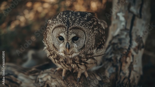 Close-up view of an owl fro...