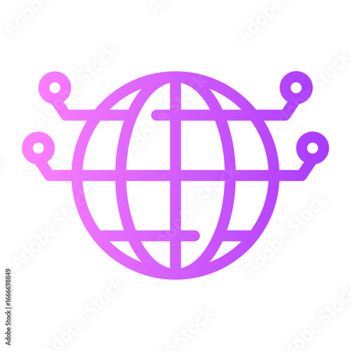 virtual office gradient icon