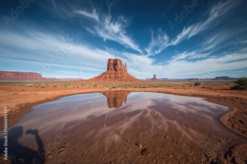 A Body Of Water Mirrors A M...