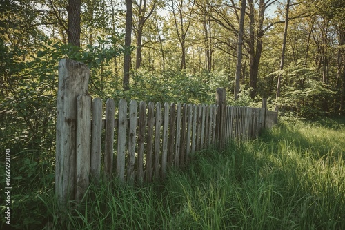 Old timber barrier within d...