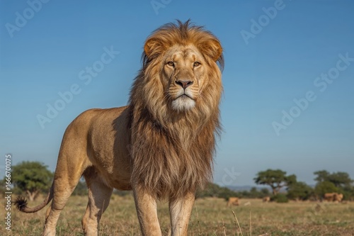Majestic Big Cat Roaming the Grasslands