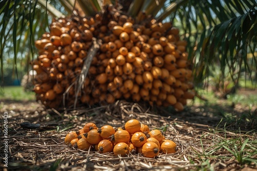 Cluster of oil palm berries