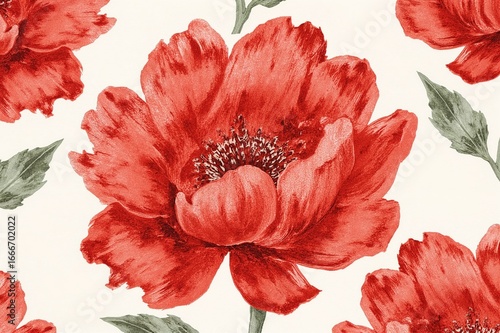 A stunning crimson floral a...