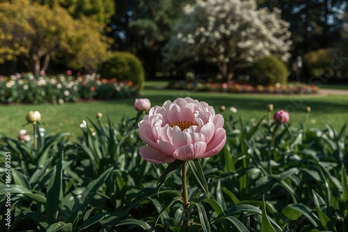 A Peony Bloom Unfolds Grace...