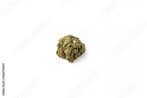 A tiny pile of cannabis lea...