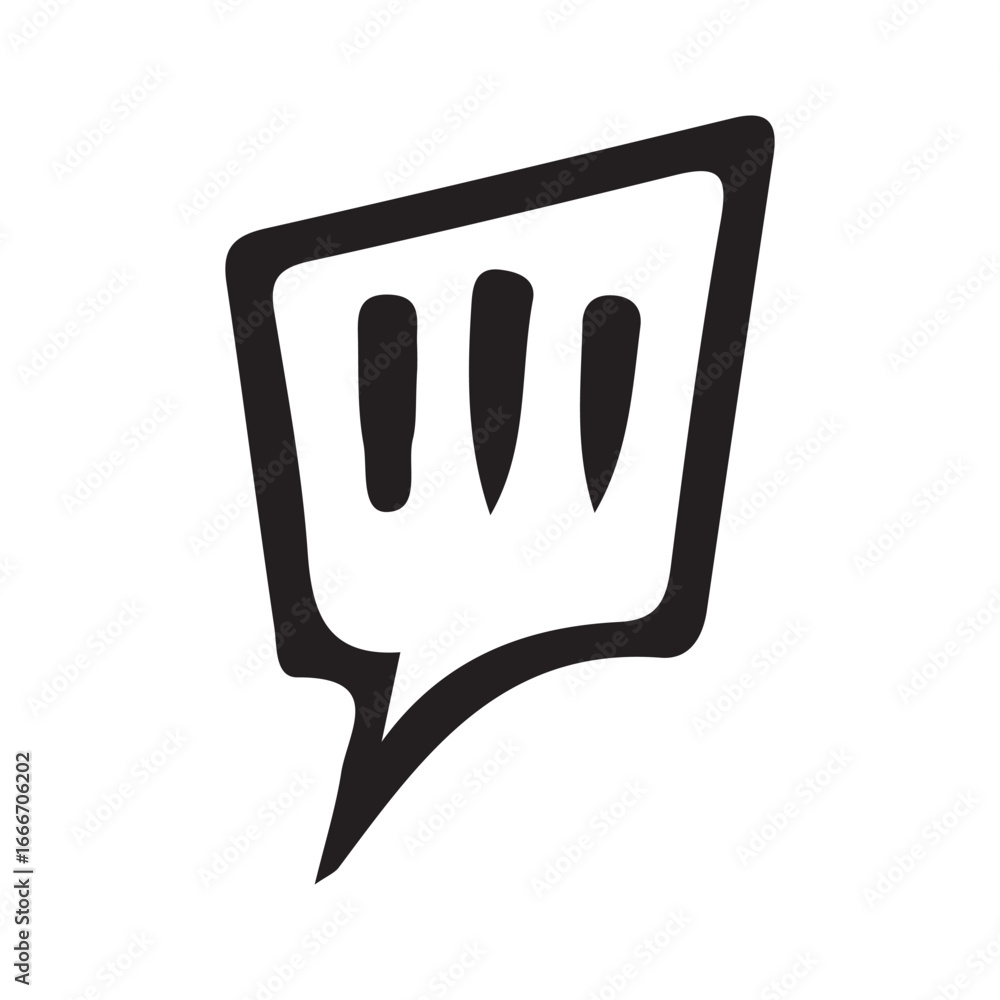 Obraz premium black speech bubble