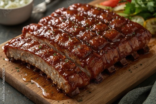 Pork ribs soaked in marinad...