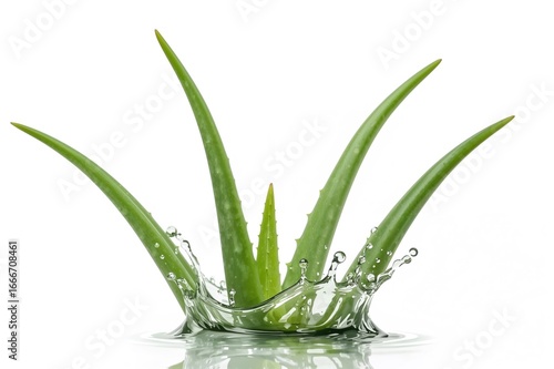 Close-up of Aloe Vera Leaf ...
