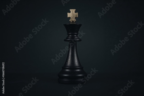 Close-up of chess figures w...