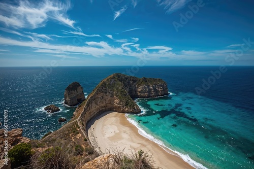Bird's-eye view of a coasta...