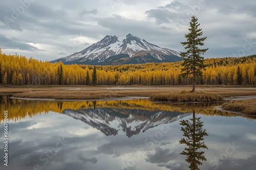 Scenic view of a marshy lak...
