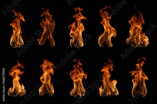 Collection of Abstract Fire...